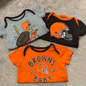 Lot of 3 Cleveland Browns Onesies